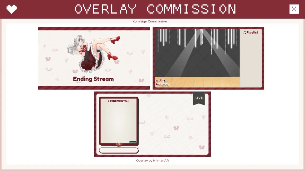 Minerva Rosaline - Vtuber Animated Overlay Commission
