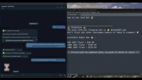 Flash USDT Telegram Bot |The easiest way to earn USDT