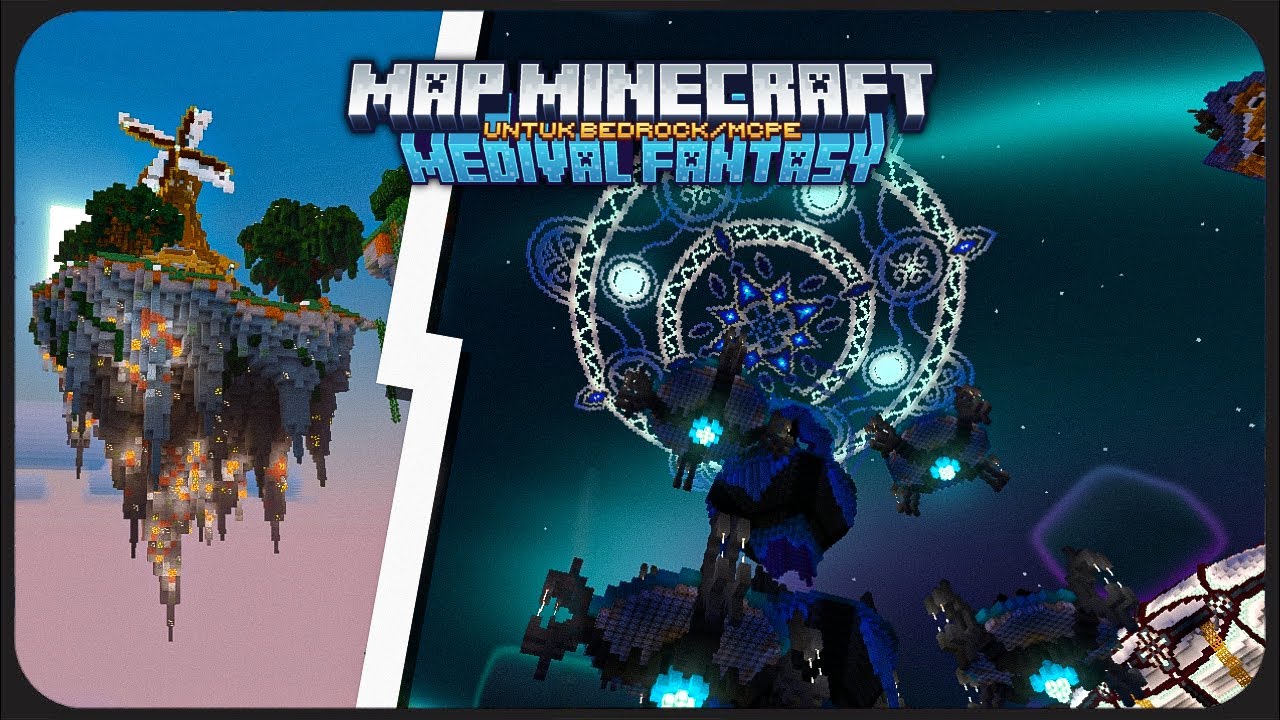MAP MINECRAFT MEDIVAL FANTASY SUPER KEREN YANG ADA DI MCPE !! - YouTube