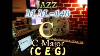 C Major C E G Jazz MM140 One Chord Backing Track