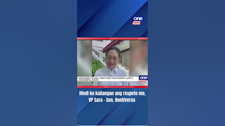 Sen. Risa Hontiveros on VP Sara Duterte’s ‘no respect’ remark  #news #confidentialfunds
