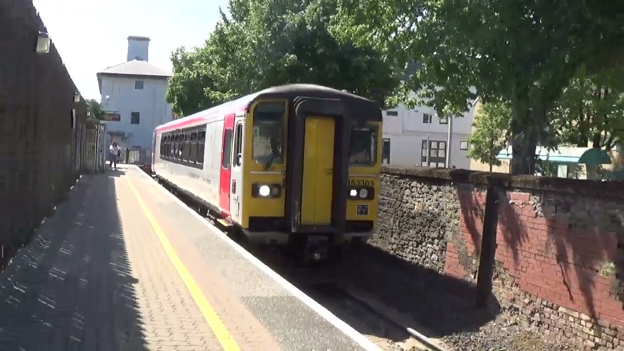 Cardiff Bay train station. train going to Coryton
