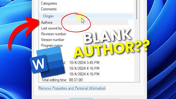 How to Remove Author from File Properties in Microsoft Word