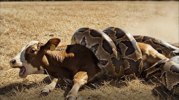 Brave Police Rescue Cow from Giant Python Attack 🐍🐄