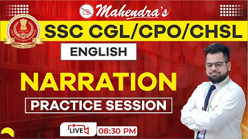 Narration | MCQ | SSC CGL 2021-22 | SSC 2022 | English | Rules & Exercises | By Akshay Mahendras