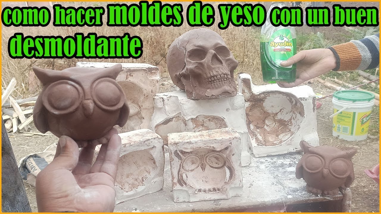Como hacer moldes de yeso, mezcla adecuada del yeso y aplicación correcta del desmoldante.