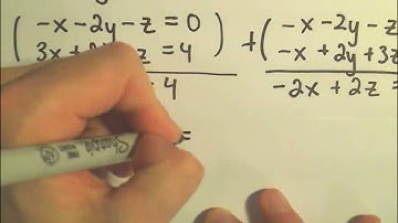 Solving a Dependent System of Linear Equations involving 3 Variables