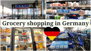 Details 🇩🇪  2025 Grocery Shopping in Germany at Aldi with Prices € | Weekly Budget for a Married Couple Update