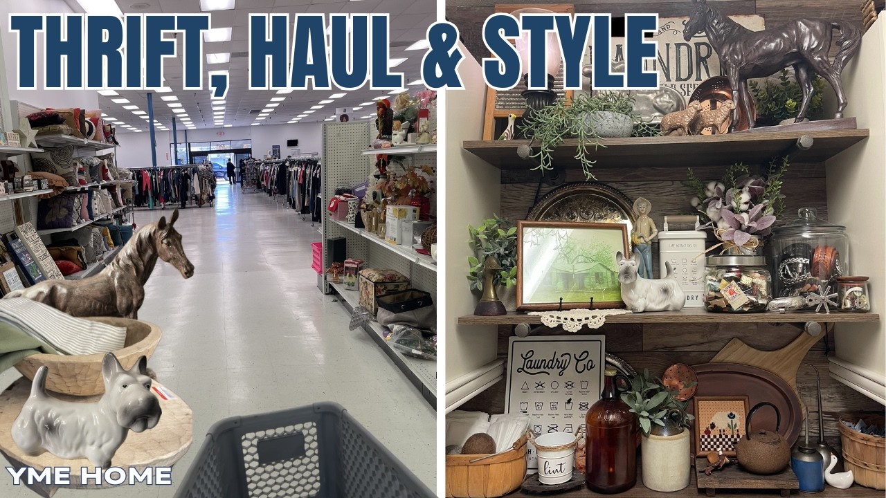 THRIFT WITH ME at GOODWILL for Neutral & Rustic Home Decor/ Thrifting ...