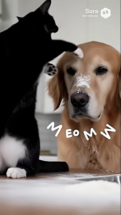 The Cat Framed The Dog! 🤣 (Wait for the Meow!) #shorts #fyp #funny  #catlover #petmischief #viral