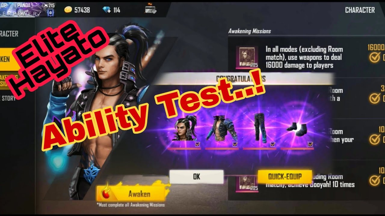 Elite Hayato ability test