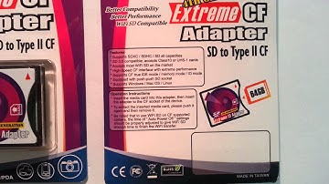 Memorypack 4th generation SD to CF II adapter