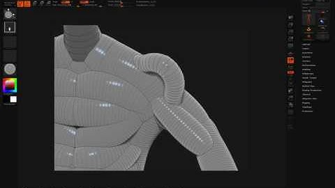 ZBrush Tutorial (Sketching with ZSpheres Basics) - Float / Push Pull Brushes