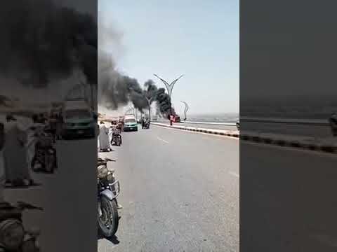 حادث علي الطريق الأوسط اليوم بمحافظة المنيا