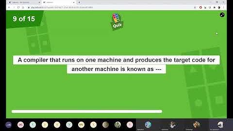 Assessment Using Kahoot (MCQ) for the Lexical Analyzer