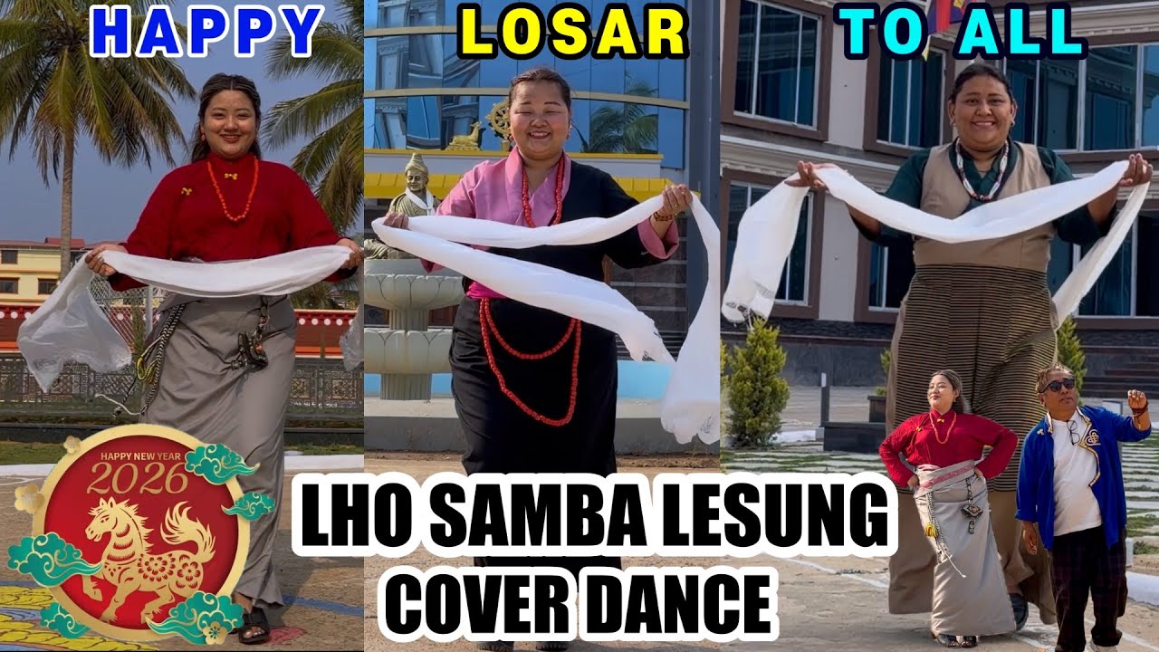 Happy LOSAR To All | Lho Samba Lesung Cover Dance By @Misdhaton @Tsering Namdol @Passang Dolma