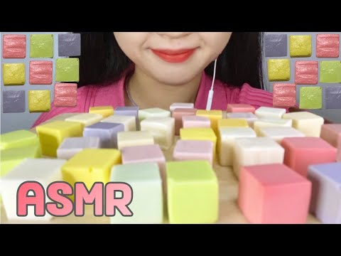 ASMR 쫀득꾸덕!레인보우 큐브치즈 리얼사운드먹방 rainbow cube cheese mukbang