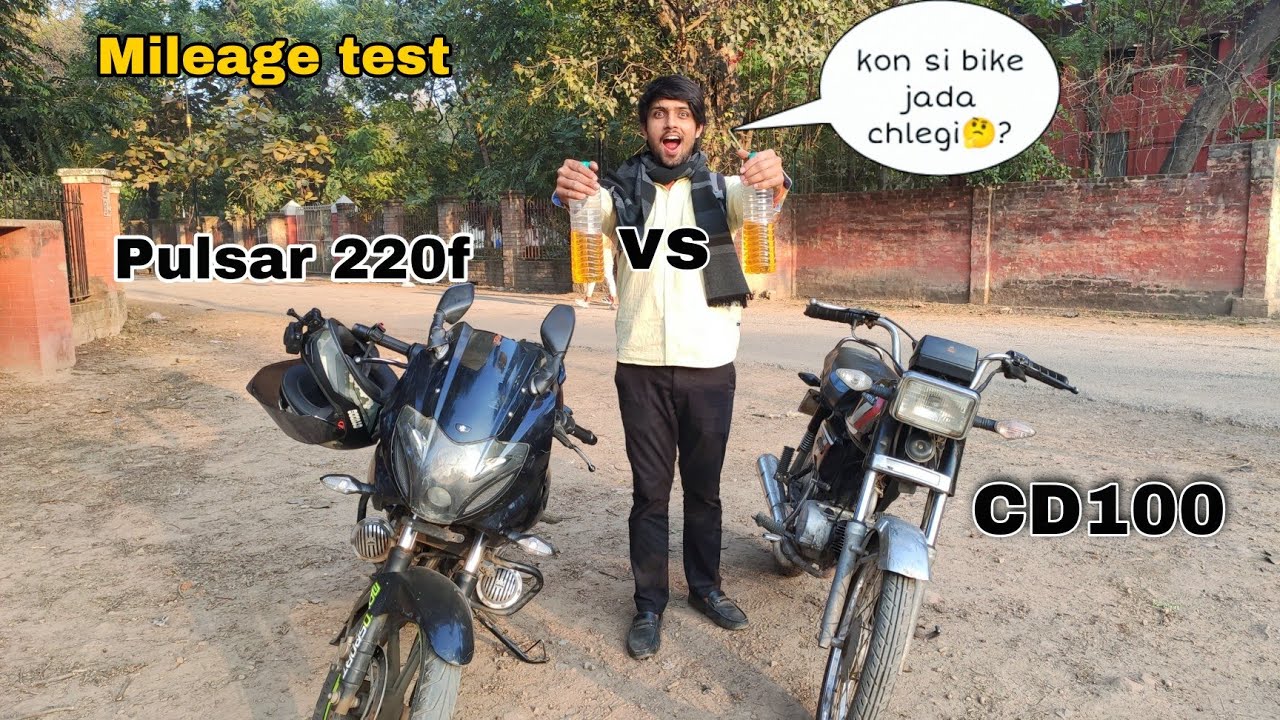 Hero honda CD 100 VS Pulsar220f|Mileage test|ये तो अलग ही हो गया 🤪