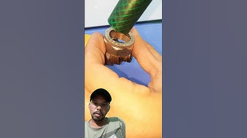 How to securely connect a hose to a larger diameter pipe? ,brilliant advice from plumber.. #shorts