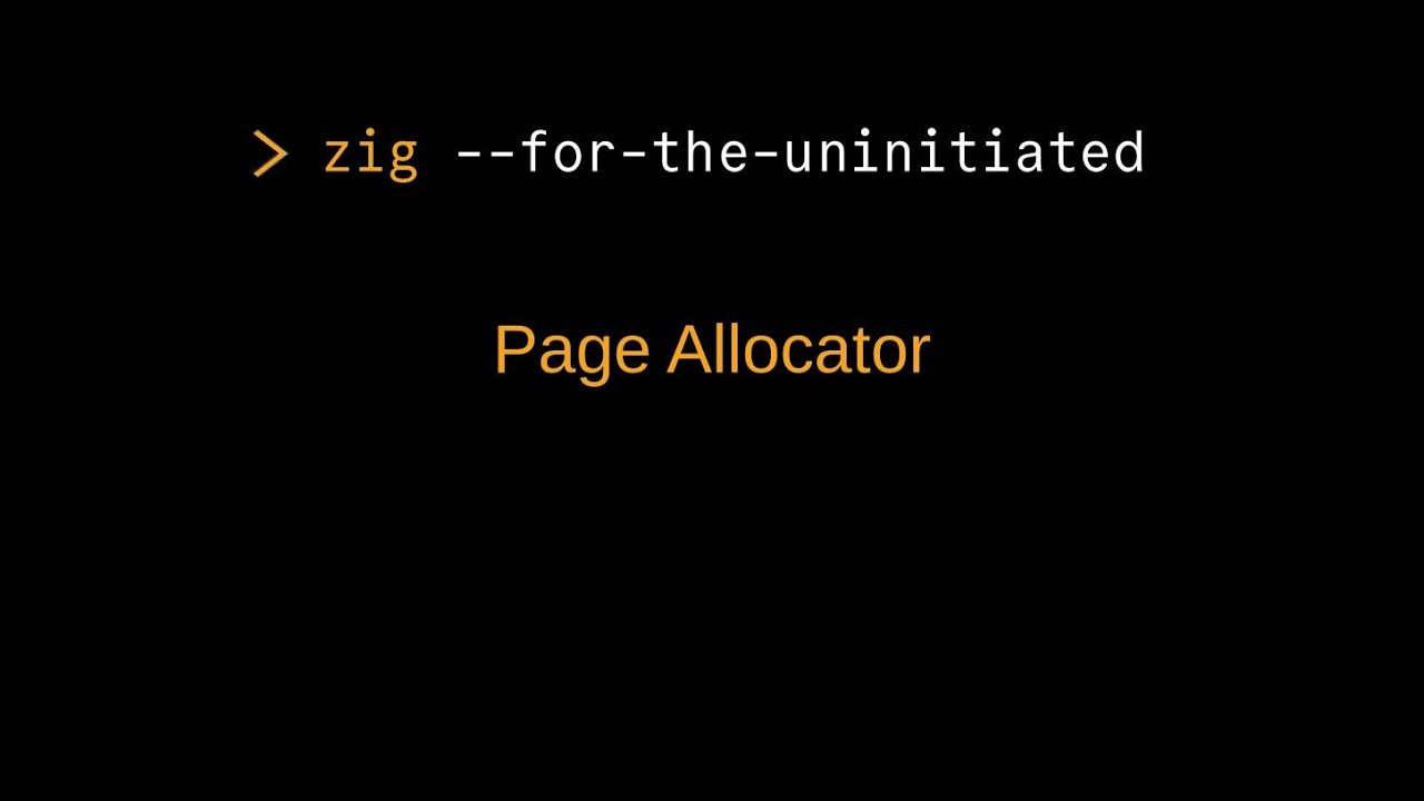 Zig For the Uninitiated: The Page Allocator