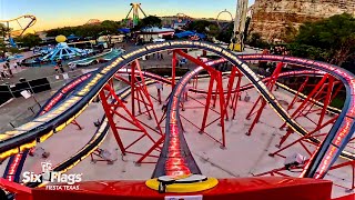 KID FLASH POV - Fiesta Texas Dueling Coaster - Six Flags