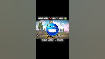 Wow Mode ❌ Crazy Mode ✅ #youtubeshorts #freefire #pubgmobile
