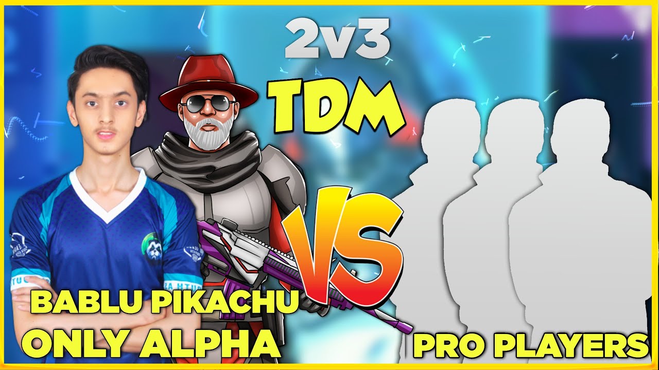 Bablu Pickachu/gopOnŁyAŁPHA vs 3 PUBG PRO PLAYERS🌚❤️