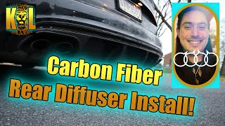 My Audi B8 S4 and the Sexy ECS Carbon Fiber Diffuser!