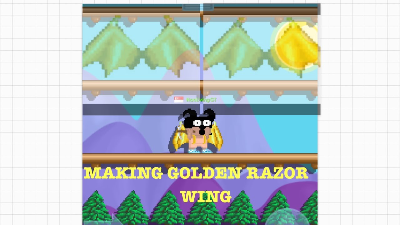 [Growtopia]Making Golden Razor Wings :O - YouTube