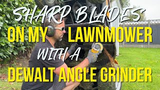 Sharpen lawnmower blades the easy way.