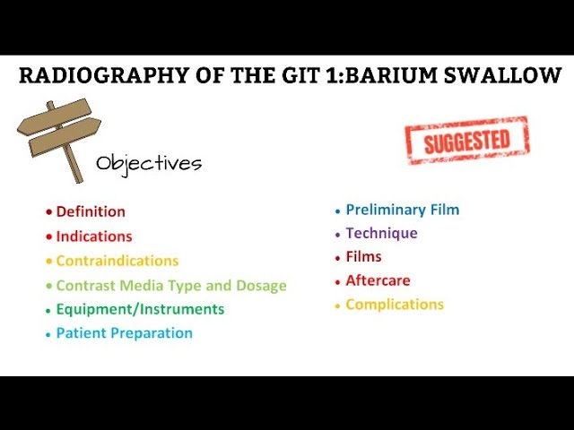 3. Barium Swallow(Radiography of the GIT 1) SPECIAL RADIOGRAPHIC PROCEDURES class=