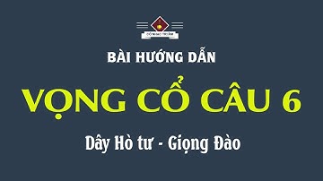Bài hướng dẫn: VỌNG CỔ CÂU 6 (Dây Hò tư - Giọng Đào) | Cổ Nhạc Tri Âm