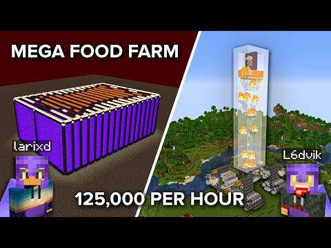 Ending the Minecraft World Hunger by Making a Huge Food Farm in Survival
