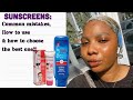 LET’s  TALK  SUNSCREEN| Tips and Importance, Do’s and Dont’s | That girl Sekinah