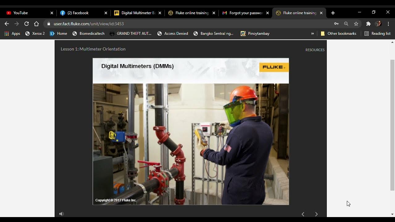 Fluke online training courses Digital Multimeter Basics Course
