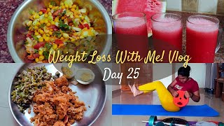 VLOG Weight Loss With Me Day 25 | மக்காச்சோளம் சாலட்|காலிஃப்ளவர் சீராகசம்பா | Salad Diet Challenge