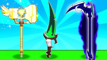 I Crafted Every MAX LEVEL WEAPON In ROBLOX Bedwars Season 8...