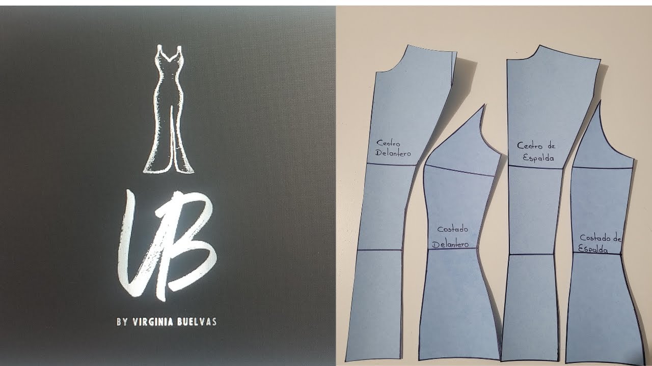 Como hacer un molde basico de blusa con corte princesa/How to draft a princes seam pattern.