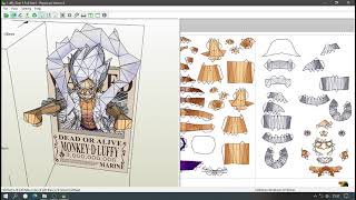 PDO File Papercraft One Piece - Wanted 3D Monkey D Luffy Gear 5