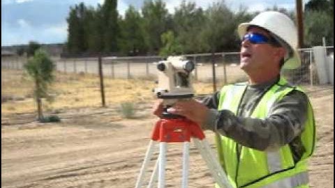 Santana DeLao demonstrating transit set up procedures to grade.