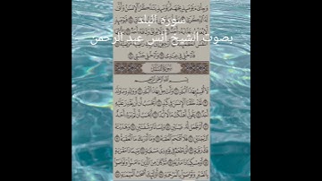 سوره البلد بصوت القارئ انس عبد الرحمن