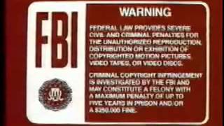 Fbi Warning 1985-1988