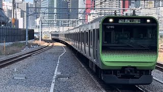 【入線シーン】山手線E235系0番台09編成外回り渋谷・新宿・池袋方面行き高輪ゲートウェイ駅入線シーン