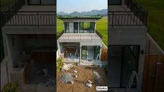 The process of building a house after🌳    harvest#timelapse#home#building