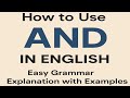 How to Use "AND" in English |Easy GrammarExplanation with Examples