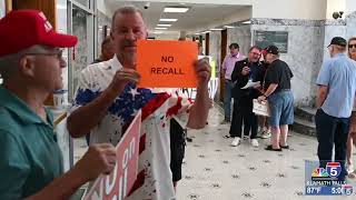 Supporters for and against recall face off at Jo Co County courthouse