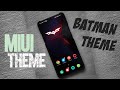MIUI Crazy Themes | Minimalistic &amp; Aesthetic Batman Theme