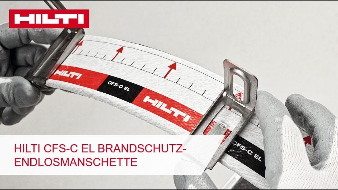 ANLEITUNG Hilti CFS-C EL Brandschutz-Endlosmanschette - Rohrbogen