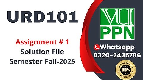 URD101 Assignment 1 solution fall 2025 #urd101 urdu101