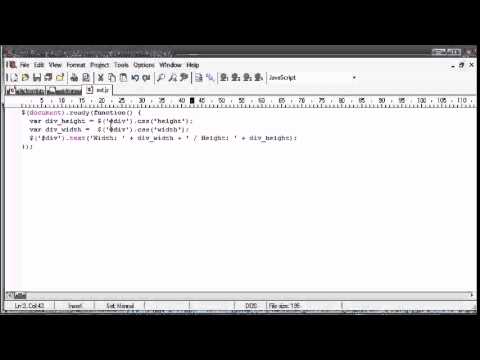 jQuery Tutorial   81  width height
